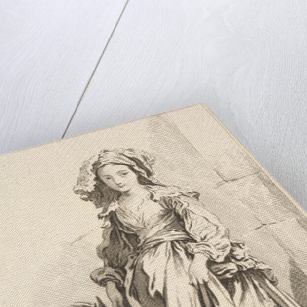 Femme de Naples, from Recueil de diverses fig.res étrangeres Inventées par F. Bouc…, 18th century by Simon François Ravenet