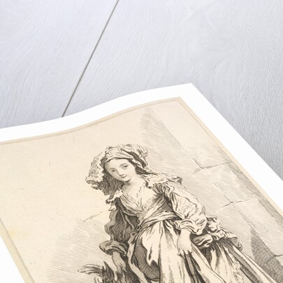 Femme de Naples, from Recueil de diverses fig.res étrangeres Inventées par F. Bouc…, 18th century by Simon François Ravenet