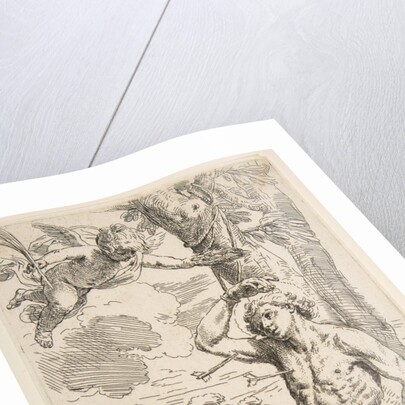 Saint Sebastian pierced with arrows and tied to a tree, ca. 1639 by Simone Cantarini