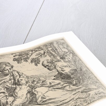 Rest on the flight into Egypt, Mary holding the infant Christ with St. Joseph…, ca. 1640 or after by Unknown
