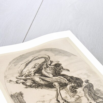 Death carrying off a woman, from 'The five deaths', ca. 1648 by Stefano della Bella