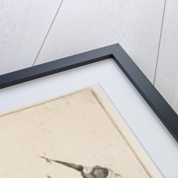 A skirmish, two horsemen battling with swords to the right, men carrying a flag runnin…, ca. 1645 by Stefano della Bella