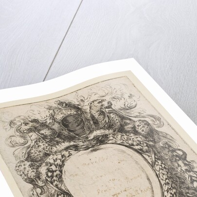Cartouche Crowned by Helmet and Leopards, 1647 by Stefano della Bella