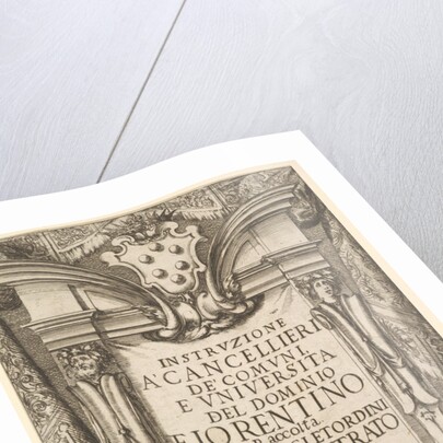 Frontispiece for 'Instructions for Chancellors': Medici coat …, 1635 by Stefano della Bella