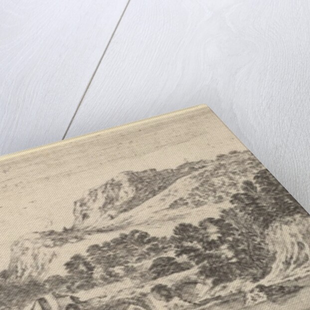 A mule carrying a woman and a peasant walking with a mule to left, a fisherman to righ…, ca. 1641 by Stefano della Bella