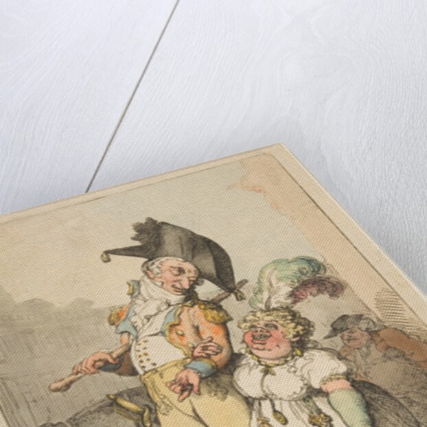 The Successful Fortune Hunter, or Captain Shelalee Leading Miss Marrowfat to the Temple of…, 1802 by Thomas Rowlandson