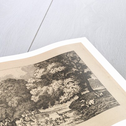 Deer Hunting - A Landscape Scene with Stag and Hounds in a River, 1787 by Thomas Rowlandson