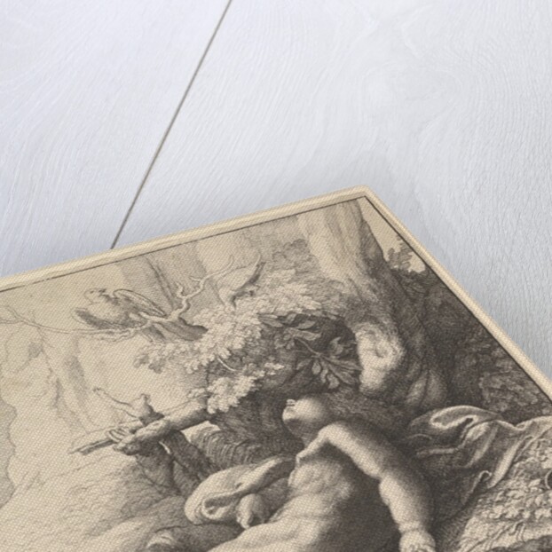 Infant Hercules asleep, 1625-77 by Wenceslaus Hollar