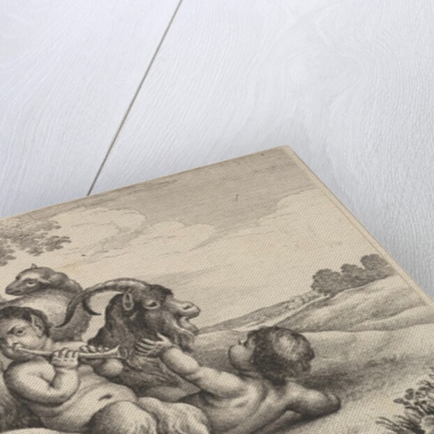 Two young satyrs and a boy, 1647 by Wenceslaus Hollar