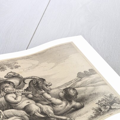 Two young satyrs and a boy, 1647 by Wenceslaus Hollar