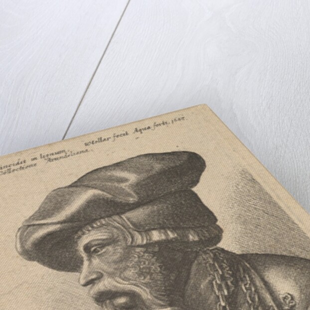 Bearded man with chain necklace, 1647 by Wenceslaus Hollar