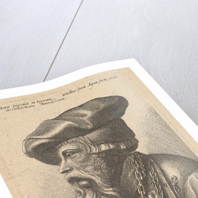 Bearded man with chain necklace, 1647 by Wenceslaus Hollar
