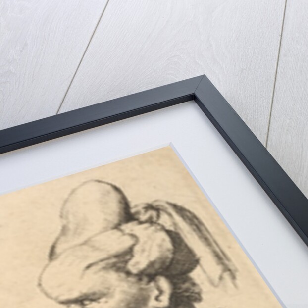 Two deformed heads facing each other, 1625-77 by Wenceslaus Hollar