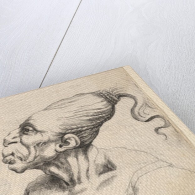 Two deformed heads, 1625-77 by Wenceslaus Hollar