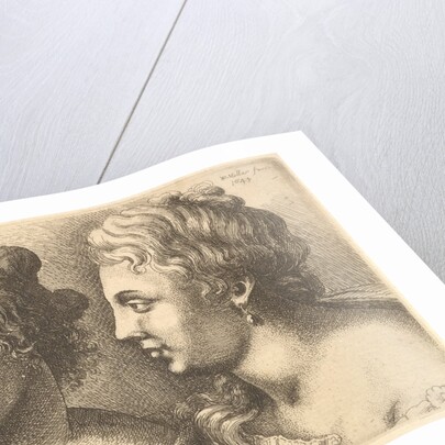 Heads of two young women, 1645 by Wenceslaus Hollar