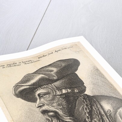 Bearded man with chain necklace, 1647 by Wenceslaus Hollar