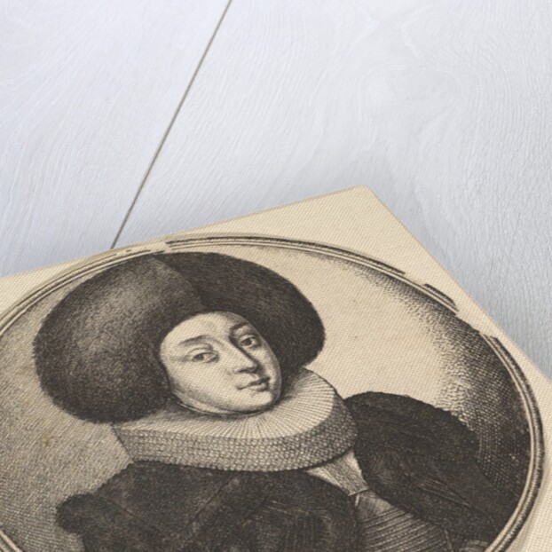 Woman with large circular fur hat and lace ruff, 1645 by Wenceslaus Hollar