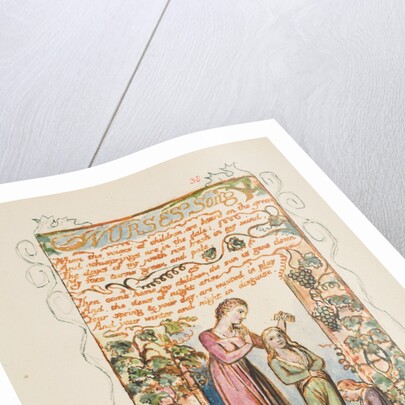 Songs of Innocence and of Experience: Nurses Song, ca. 1825 by William Blake
