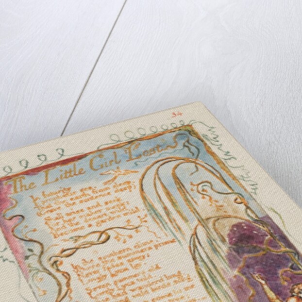 Songs of Innocence and of Experience: The Little Girl Lost, ca. 1825 by William Blake