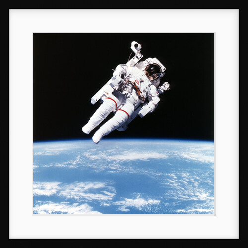 US Astronaut Bruce McCandless spacewalking, 1984 by Unknown