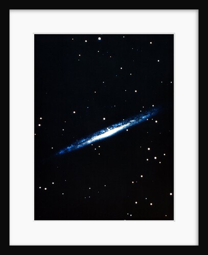Spiral galaxy viewed edge on by Unknown