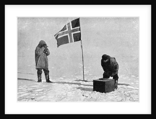 Roald Engelbrecht Gravning Amundsen, Norwegian explorer, at the South Pole, 1911 by Unknown