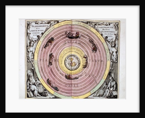 Ptolemaic (geocentric/Earth-centred) system of the Universe, 1708 by Unknown