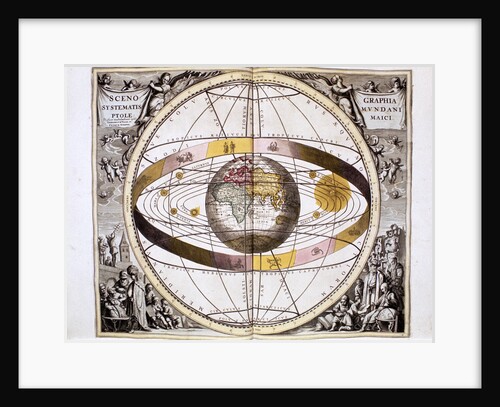 Ptolemaic (geocentric/Earth-centred) system of the Universe, 1708 by Unknown