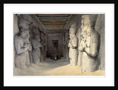 Giant limestone statues of Rameses II, Temple of Rameses, Abu Simbel, Egypt, 1836 by David Roberts