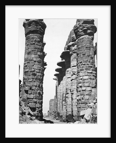 Central alley of the great temple at Karnak, Egypt, 1878 by Unknown