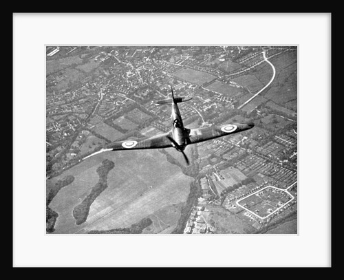 Hawker Hurricane in flight, Battle of Britain, World War II, 1940 by Unknown