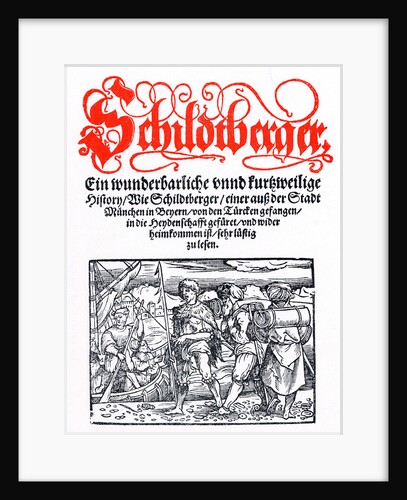 Title page of Schildtberger's Travels c1554 by Unknown
