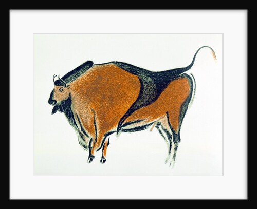 Bison, copy of a Palaeolithic cave painting at Altamira, northern Spain, 1913 by Unknown