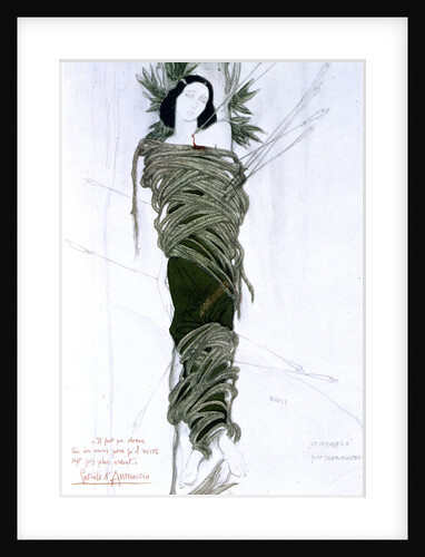 Costume design for Italian writer Gabriele D'Annunzio's drama The Martyrdom of St Sebastian, 1911 by Leon Bakst