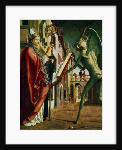 The Devil Presenting St Augustin with the Book of Vices, c1455-1498 by Michael Pacher