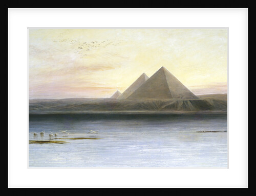 The Pyramids at Gizeh, 19th century by Edward Lear