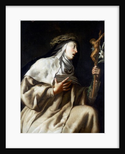 St Teresa of Avila before the Cross, c1621-1663 by Guido Cagnacci