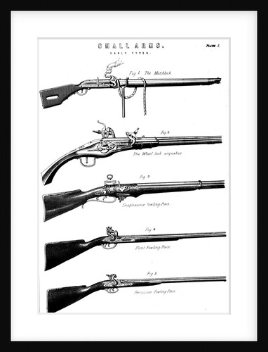 Examples of various gun firing mechanisms, c1880 by Unknown