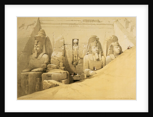 Front elevation of the Great Temple of Abu Simbel, Nubia, Egypt, 1849 by Louis Haghe