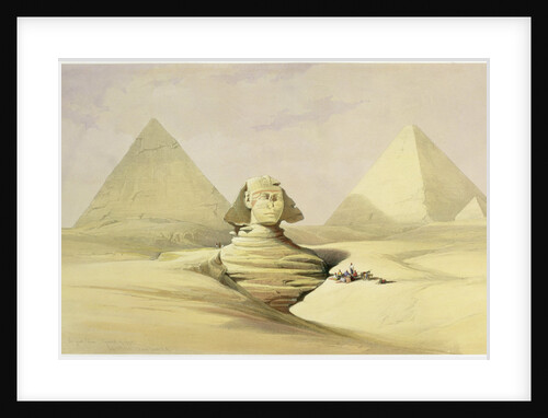 The Great Sphinx and the Pyramids of Giza, Egypt, c1845 by David Roberts