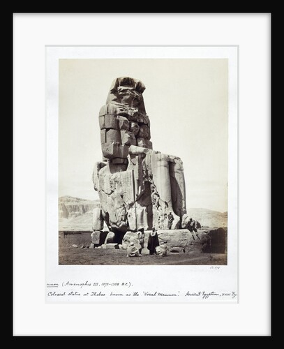 The Vocal Memnon, Thebes, Egypt, 1862 by Francis Bedford