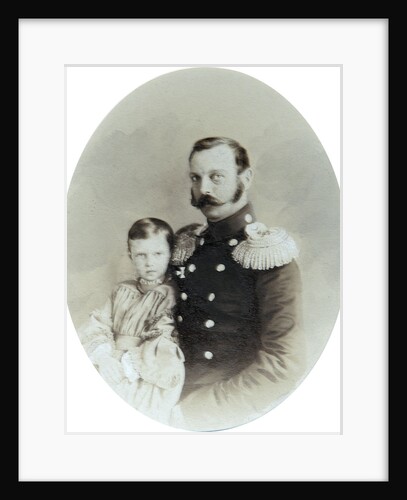 Tsar Alexander II and his daughter Grand Duchess Maria Alexandrovna, late 1850s by Andrei Deniere