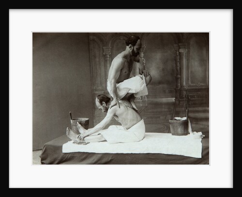 The Oriental bath. Massage, 1880s by Dmitri Ivanovich Yermakov