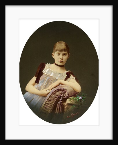 Portrait of a girl, late 19th century. by Egor Maximovich Ovcharenko
