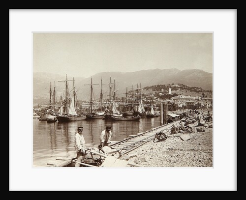 The construction of a pier in Yalta, Crimea, late 19th century(?) by Unknown