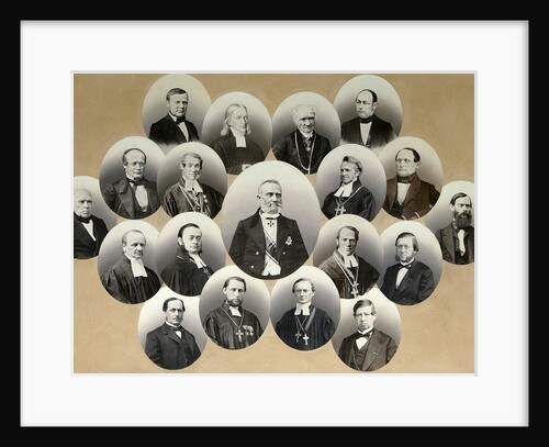 Group of portraits of the representatives of the Catholic church in Moscow, 1860s. by Scherer Nabholz & Co