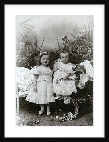 Grand Duchesses Olga Nikolaevna and Tatiana Nikolaievna of Russia, late 19th century by K von Hahn
