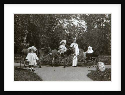 Grand Duchesses Olga, Tatiana, and Maria of Russia, Tsarskoye Selo, Russia, c1899-c1900 by K von Hahn