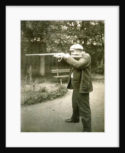 Russian author Alexander Kuprin shooting, Gatchina, Russia, early 20th century. by Karl Karlovich Bulla