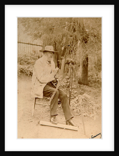 Yakov Polonsky, Russian poet, working at an easel, c1890 by Sergei Dmitrievich Botkin